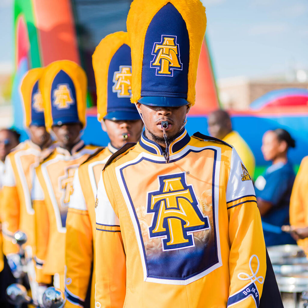 Bluford Library The Legend Of The A T Drum Majors North Carolina A T Alumni In The News